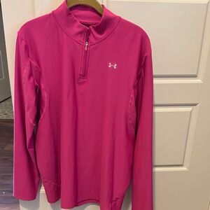 Under Armour hot pink  Cold Gear Quarter-Zip Top